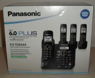 Panasonic KX TG6644   DECT 6.0 Plus cordless system 4 phones