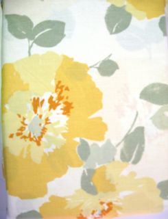 Valerie Bertinelli Shower Curtain Floral Yellow New