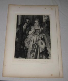 1881 Hugues Merle Benedick Beatrice Barrie Engraving