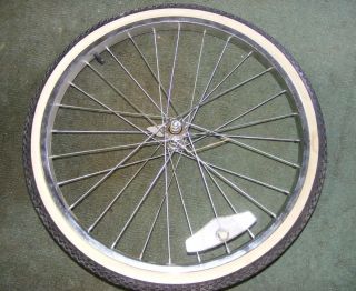   22 x 1.75 Wheel, Schwinn AT Whitewall Tire, CMC Rim, vintage bike
