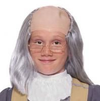 Ben Franklin Wig Glasses Kit Costume Accessory New