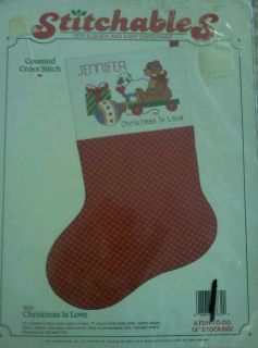 1987 DIMENSIONS COUNTED CROSS STITCH CHRISTMAS STOCKING KIT CHRISTMAS 