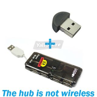 Port USB Hub PC Slim USB Bluetooth Wireless Adapter