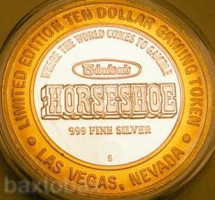 BINIONS HORSESHOE Silver Strike BENNY HORSE S mint Overstrike*