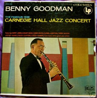 Benny Goodman Carnegie Hall Jazz Concert 2 LP Set