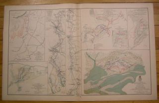 Bentonville Mobile Al etc 1895 Civil War Folio Map
