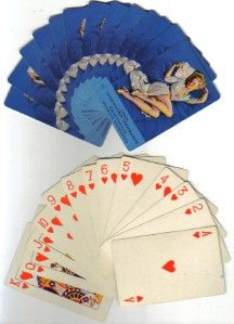 deck vintage elvgren pin up girl playing cards