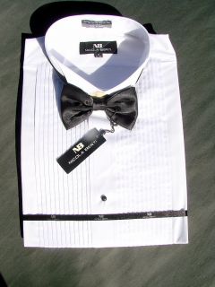 Nicola Berti Tux Tuxedo Shirt Bow Tie 17 32 33 Large