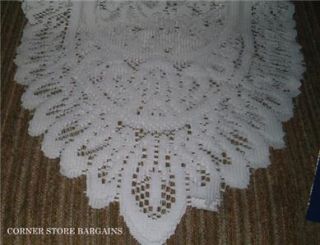 Lace Dresser Scarf White Table Scarf Runner 54 Long New