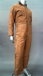 Berne Apparel Deluxe Insulated Coverall Mens M Lined Overalls Pants 
