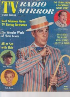   Mirror Magazine Elvis Bert Parks Perry Como Gossip Movies 1950s