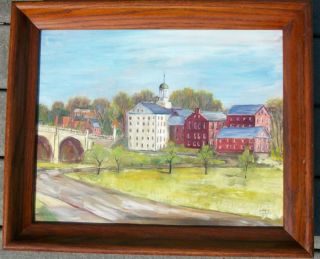 Bethlehem, PA Oil Painting MORAVIAN COLLEGE Central Church MUSIKFEST 