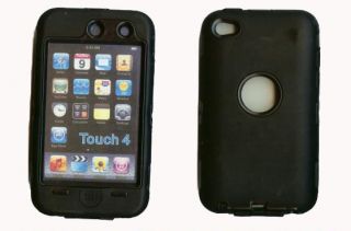 Best Protection Case Cover for iPod Touch 4 Black Black Free Stylus 