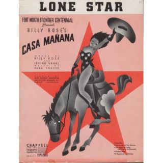   Fort Worth Frontier Centennial Lone Star Sheet Music Billy Rose Texas