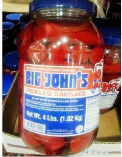 lbs Big Johns Pickled Sausage Chicken Pork Red Smith Johns 64 Oz 