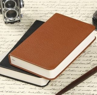 Leather Cover Book Binding Blank Note Diary Black