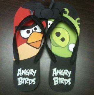 angry birds unisex adult flip flops sandals new size 12 quick shipping