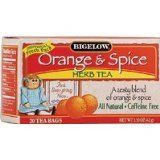 Bigelow Orange Spice Herb Tea 20 bags natural caffeine free sleep 