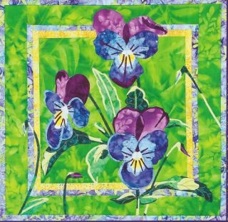 Violas Applique Quilt Pattern by Bigfork Bay Cotton Co