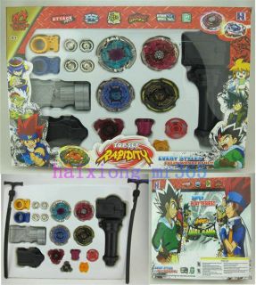 Beyblade Metal Fusion Rotate Rip Cord Launcher Beyblades Battle Toy 