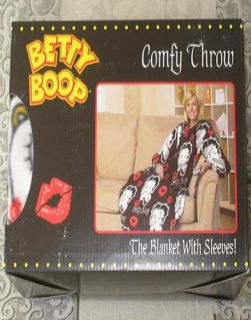 New Betty Boop Fleece Comfy Throw Snuggie Blanket Sleeves Classic 
