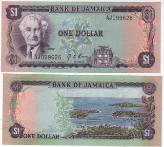 Jamaica $1 L 1960 Sir Alexander Bustamante High Grade