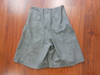 Betty Jackson London $315 Charcoal Grey Houndstooth High Waist Shorts 