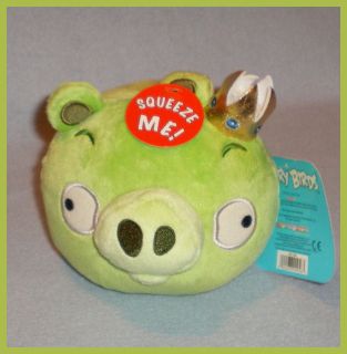Angry Birds 5 Plush Green Pig King with Sound New