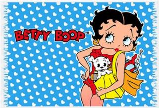 Betty Boop Heart Blue Beach Wrap Cover Up Sarong Pareo