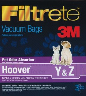 18 3M Vacuum Bags to Fit Hoover Type Y for Pet Odors
