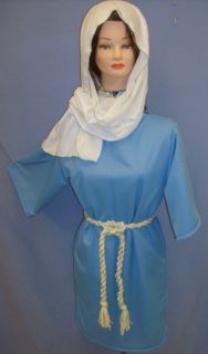 Biblical Costume Mary Martha Nativity Christmas Shepherd Robe Girls 6 