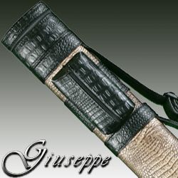 3x6 Giuseppe Pool Cue Carry Case Bronze Midnite Crocodile Texture USA 