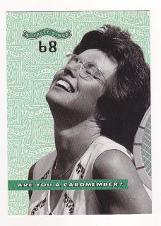 Billie Jean King Post Card 2000 American Express US Open Tennis Ad 