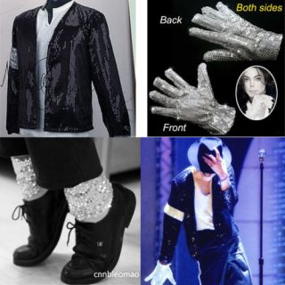 Child Michael Jackson MJ Billie Jean Jacket Glove Socks