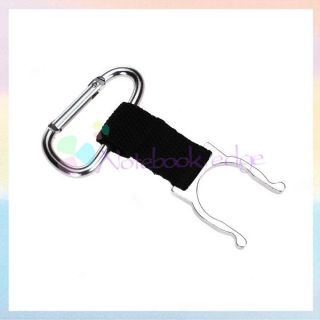 Silver Bike Bicycle Water Bottle Carrying Holder Cage Rack Carabiner 