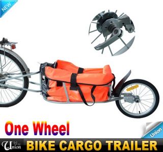New Foldable One Wheel Steel Bike Bicycle Cargo Trailer Carrier Garden 