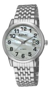 August Steiner AS8026SS Mens Automatic Round Bracelet Watch