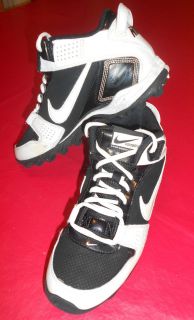 Nike Football Land Shark Legacy White Black Cleats Shoes Mens 7 40 