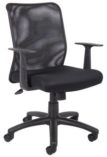 Black Mesh Task Office Desk Computer Chair with Arms