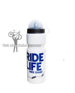 Bicycle Cycling Bike 750ml Sports White Water Bottle with Dust 