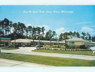   1980 Old Cars Sun N Sand Motel at West Beach Biloxi MS U1923