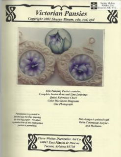 victorian pansies sharyn binam pattern packet copyright 2001 pages 