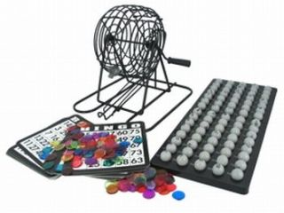 New Complete Bingo Game Kit Set Cage Cards Balls Free 3 Day Shipping 