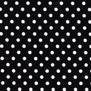 Michael Miller White Polka Dumb Dot Black Fabric by Yard