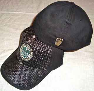 Guinness Est 1759 Black Wicker Straw Flexfit Hat Cap New Sz OSFA 