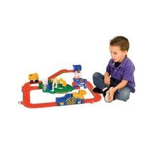 Tomy Big Loader Little Construction toy Dump Truck and track dumping 