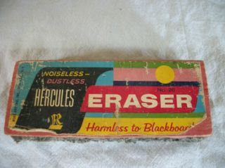 Vintage Hercules Chalkboard Eraser Rose Art Co noiseless/ dustless No 