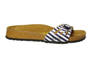 Birkenstock Papillio Womens Sandals Blue White Slides EUR 38 NB0076 