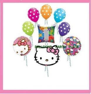 Hello Kitty 1st First Birthday Balloon Party Supplies