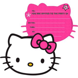 birthday party supplies hello kitty invitations pack of 6